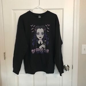 Halloween Mad Appeal Wednesday Mad Girl Club Graphic Cotton Sweatshirt Size L
